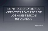 Agentes anestesicos inhalatorios contraindicaciones