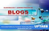 Elaboración y Administración de Blog