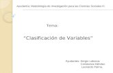 Clasificacion de variables. clase 1.