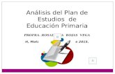 Análisis del plan de estudios de educ. primaria