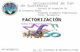 Factorizaci³n no. 4