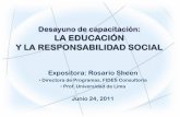 Rosario Sheen - La Educación y La Responsabilidad Social