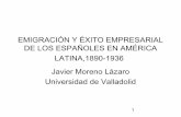 Emigración y éxito empresarial de los españoles en América Latina, 1890-1936