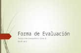 Clase 0 forma de evaluación