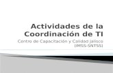 Actividades Coordinación TI Cedecyc Jalisco