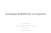 Actividad wikipedia en español