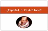 ¿Español o Castellano?
