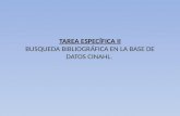 Tarea EspecíFica II. CINAHL.