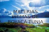 Materias primas Boyacá - Tunja