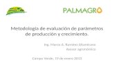 Metodología de evaluación de parámetros de producción y crecimiento