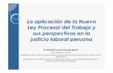 La aplicación de la nlpt y sus perspectivas en la justicia laboral peruana