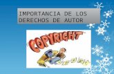 Importancia de los derechos de autor