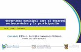 Gobernanza municipal para el desarrollo socioeconómico y la participación. Jordi Tormo i Samtonja