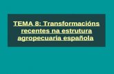Cuestión teórica 8; Transformacións recentes na estrutura agropecuaria española