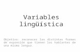 Variables lingüística