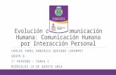Evolución de la Comunicación Humana: Comunicación Humana por Interacción Personal