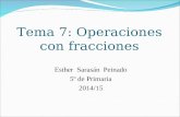 Tema 7: operaciones con fracciones.