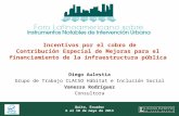 Incentivos para el financiamiento de la infraestructura pública