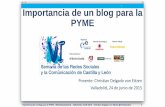 Importancia de un blog para la pyme #RedesSocialesCyL