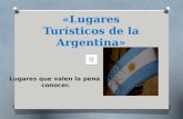 Lugares turísticos de la argentina»