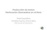 Perforación diamantina en el Perú