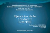 Limites. Unidad II Luis Silva 25923919