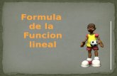 Formula de la función lineal