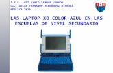 Las laptop xo color azul en las escuelas