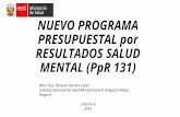 Nuevo programa presupuestal por resultados salud mental 2015-Perú