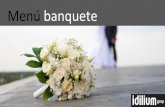 Menú banquete boda en Girona - IDILIUM CASAMENTS | Idilium grup