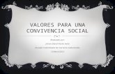 Valores para una convivencia social