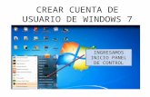 Crear cuenta de usuario de windows 7