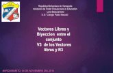 VECTORES LIBRES Y BIYECCION ENTRE EL CONJUNTO V3 DE LOS VECTORES LIBRES Y R3