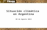 Situación climática en Argentina al 30/08/2013