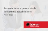 Percepción económica actual del Perú 2015