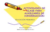 2011 Actividades Clase Auxiliares Primaria Espanol