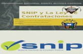 SNIP y La Ley de Contrataciones