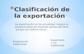 Clasificación de La Exportación