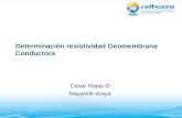 Determinación Resistividad Geomembrana Conductora