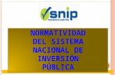 Normatividad Del SNIP MEF