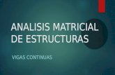 Analisis Matricial de Estructuras (Vigas Continuas)