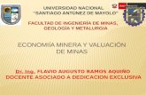 Economia Minera y Valuacion de Minas