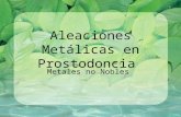 Aleaciones Metálicas en Prostodoncia