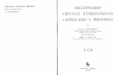 Diccionario Crítico Etimológico Castellano - Corominas - A-CA