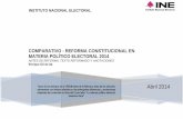 INE - Comparativo de Reforma Constitucional en Materia Político Electoral 2014