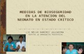 Medidas de Bioseguridad en La Atencion Del Neonato.
