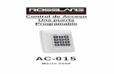 Manual Del Control de Acceso Rosslare AC015 en Español
