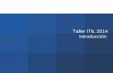 Taller ITIL Sesion 1 Introducción y Ciclo de Vida
