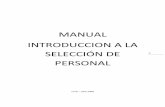 Manual Introduccion a La Seleccion de Personal