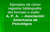 Cómo Registrar bibliografía en formato APA